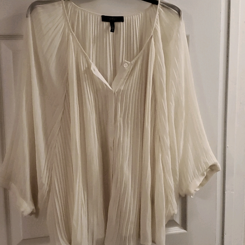 Jessica Simpson pleated batwing sleeve blouse